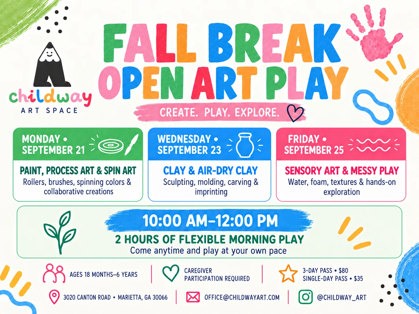 FALL BREAK OPEN ART PLAY